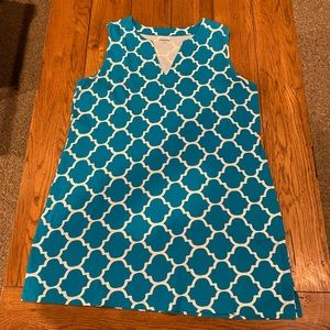 LANDS END PETITE LARGE SWIM COVERUP OR COTTON DRESS TURQUOISE